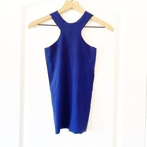 FREE PEOPLE Intimately Navy Seamless High Neck Racerback Tank NEW